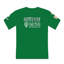蝴蝶Butterfly BWH-823-04绿色 2019世乒赛纪念圆领衫