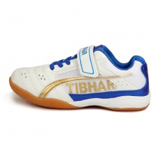 挺拔Tibhar 01920 白/蓝 专业儿童乒乓球运动鞋
