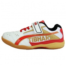 挺拔Tibhar 01920 白/红 专业儿童乒乓球运动鞋