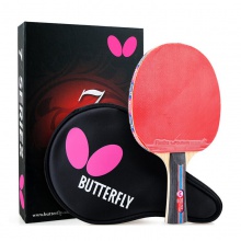 蝴蝶Butterfly TBC-702 内置碳素蝴蝶乒乓球成品拍【送蝴蝶三星球 3个装】