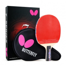 蝴蝶Butterfly TBC-703 内置碳素蝴蝶乒乓球成品拍【送蝴蝶三星球 3个装】