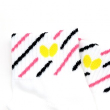 蝴蝶Butterfly TBC-SO-075-16 女士运动球袜 粉白色