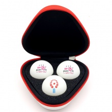 双鱼Doublefish 2022成都世乒赛纪念球（含球盒） 三星40+有缝乒乓球 三个装