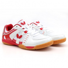 蝴蝶Butterfly CHD-6 专业儿童乒乓球鞋 运动鞋 白红色
