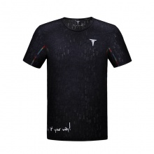 挺拔Tibhar 01902D 专业运动圆领衫 超能（黑灰彩线款）