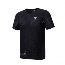 挺拔Tibhar 01902D 专业运动圆领衫 超能（黑灰彩线款）