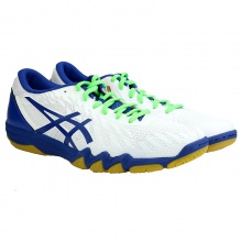亚瑟士Asics 1073A001-102 专业乒乓球运动鞋 经典白蓝色