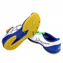 亚瑟士Asics 1073A001-102 专业乒乓球运动鞋 经典白蓝色