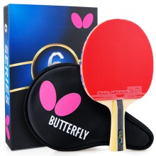 蝴蝶Butterfly TBC-603 蝴蝶乒乓球成品拍【送蝴蝶三星球 3个装】