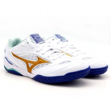 美津浓Mizuno 81GA170530 专业乒乓球运动鞋 蓝/白/金色