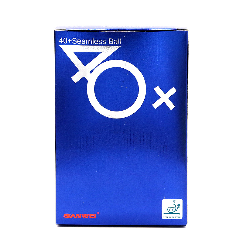 三维Sanwei 新材料40+无缝三星乒乓球 蓝盒国际版 6粒装