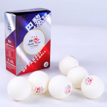 双鱼Doublefish 2024巴黎专用比赛用球 PAR40+三星有缝乒乓球 （6个装）