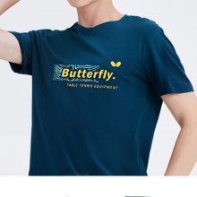 Butterfly蝴蝶乒乓球服BWH845纯棉文化衫休闲圆领衫3色可选