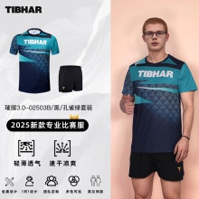 TIBHAR挺拔 璀璨3.0 02503乒乓球服夏季透气T恤短袖乒乓球运动服训练服