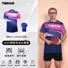 TIBHAR挺拔 璀璨3.0 02503乒乓球服夏季透气T恤短袖乒乓球运动服训练服