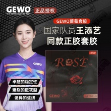 GEWO杰沃蔷薇正胶捷沃专业乒乓球胶皮正胶套胶国家队王添艺同款正胶