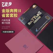 友谊729七二九729奔腾2省套金版乒乓球胶皮粘性正手用反胶套胶乒乓球胶皮橙海绵省奔腾2