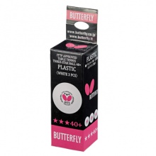 蝴蝶BUTTERFLY 新材料40+ 三星乒乓球 2015世乒赛官方指定用球 白色 三颗装