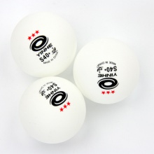 银河YINHE  新材料无缝乒乓球 铂力三星（红）S40+ 6只装 白色